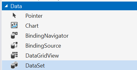 Alt The WinForms databinding classes are offered through the toolbox as "components"