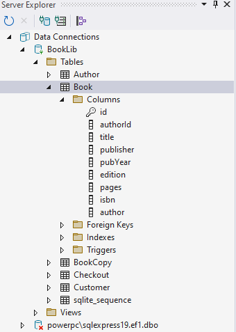 Alt Connecting to a SQLite database in the Server Explorer window