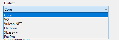 Alt There are six X# dialects to choose from but VO is the most important one